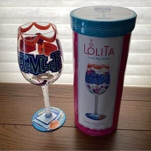 Lolita “Happy September” birthday wine glass